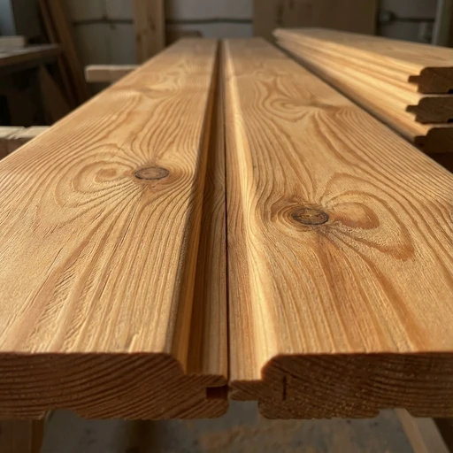 Доска пола лиственница 34*180*5000, сорт АВ (0,9м2)